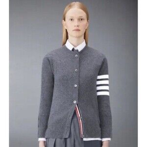 Thom Browne Cashmere 4-Bar Gray Cardigan Women’s Size XS